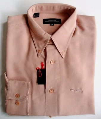 Pierre Cardin Shirt Men's Long Sleeve Pink Button Down Collar Polynosic - Image 1 of 4
