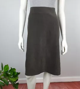 Falda Aero Talla 10 Línea A Verde Oliva Hasta la Rodilla Cremallera Lateral Mujeres Trabajo Carrera - Imagen 1 de 13
