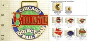 Llaveros decorativos de ferrocarril Chicago, varios diseños y opciones de correa de cuero - Imagen 1 de 4