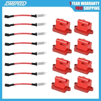UF271 8x Ignition Coil &Spark Plug Wire Fits Chevy Silverado GMC Sierra 1500 - Image 1 of 4