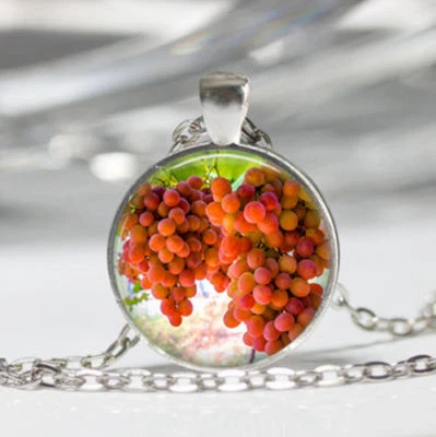 joyería VINO UVAS MADRE MAMÁ encanto colgante collar plata GRATIS $20 REGALO RM514 Foto 1 de 4