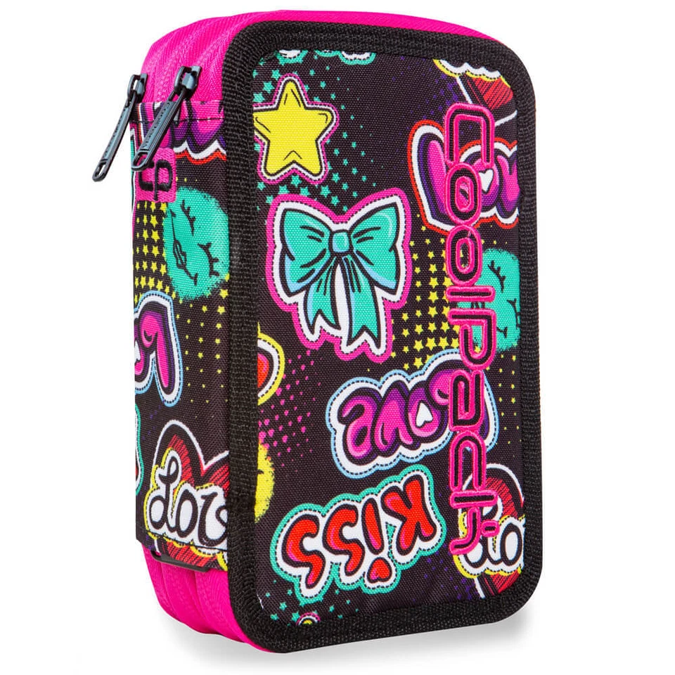 COOLPACK 3-FACH 44-teilig Mäppchen Federmappe Federtasche EMOTICONS, A67205