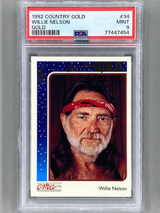 1992 Sterling Country Gold #34 Willie Nelson Gold PSA 9 - Pop 4 - 2 Higher (Musi