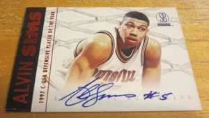 Alvin Sims Autographed Signed 1997 Score Board Autographs Card NBA Phoenix Suns - Picture 1 of 2