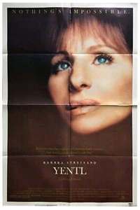 Affiche US Pliée 69x104cm YENTL (1983) Barbra Streisand, Mandy Patinkin TBE - Imagen 1 de 1