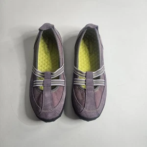 Easy Spirit Size 9W Purple Round Toe Flat Leather - Picture 1 of 5