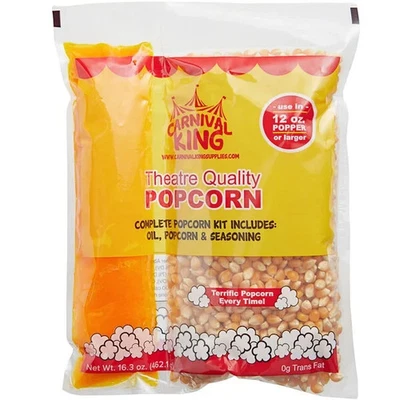 Carnival King All-In-One Popcorn Kit for 12 oz. to 14 oz. Popper - 24/Case - Image 1 of 4