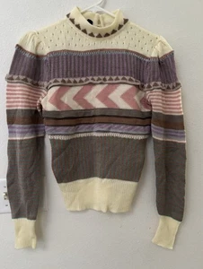 Vintage 20 ANS Mariea Kim Womens Size M Multicolor Knit Pullover Sweater 80’s - Picture 1 of 19