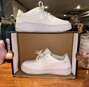 Size 10.5 - Nike Air Force 1 Sage Low Triple White W - Picture 1 of 8