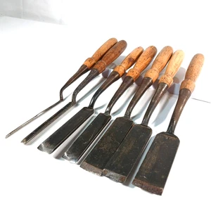 Cincel japonés Kote Nomi 4-32 mm juego de 7 cinceles Hirosada/弘貞 etc Japón AH0812T - Imagen 1 de 18