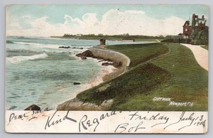 Postal de Cliff Walk en Newport Rhode Island c1906 - Imagen 1 de 2