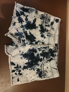Girl's Jordache Blue Tie Dye Shorts Size 16 - Picture 1 of 3