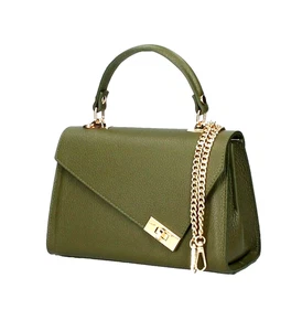 ITALIENISCHE TRENDIGE KIESEL LEDER HANDTASCHE TASCHE SCHULRANZEN von DIVA - MADE IN ITALY - Bild 1 von 9