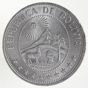 1 Peso Münze Bolivien 1968 - Bild 1 von 2