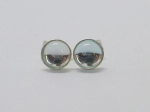 Ohrstecker Blautopas Cabochon Hellblau Silber 925 4mm 6mm - Bild 1 von 11