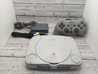 PS One Playstation Slim Console Tested &amp; Working With Controller and A/V Cable