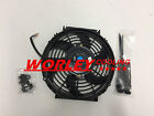 10" 12V 10 inch 12 V Thermo Radiator Cooling Fan & Mounting Kits CURVED BLADE