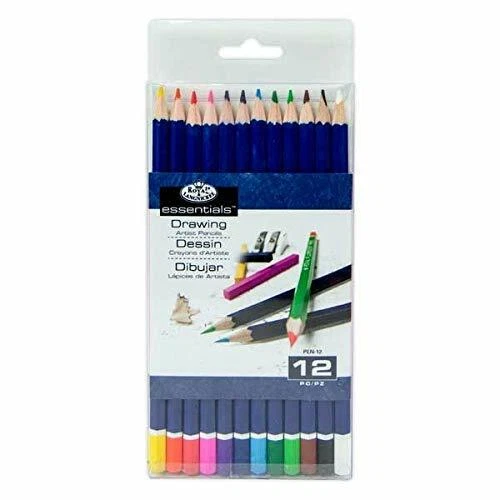 Royal & Langnickel Colour Pencils (Pack of 12)  Quality Drawing. Multi Coloured - Image 1 of 1