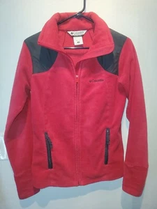 Columbia Damen Full Zip Fleecejacke Gr. M rosa grau Taschen Laufen sportlich  - Bild 1 von 11