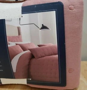 Brooks Brothers 2er Set King Kissenbezüge 21x37 Leinen Baumwolle Med Terracotta NEU - Bild 1 von 4