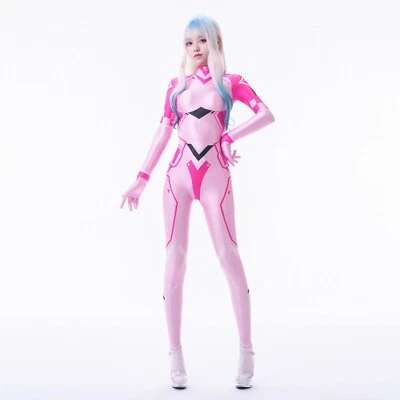 Women Sexy Shiny Swimsuit Printing Cosplay Clubwear Jumpsuit Racing Swimwear - Image 1 of 4