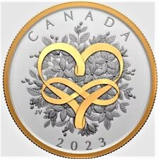 2023 - Celebrate Love - $20 Pure Silver Coin with Yellow Gold Plating - *SALE*