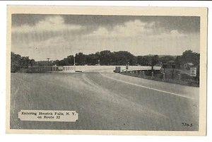 Vintage Postcard Hoosick Falls NY Entering on Route 22 New York - Picture 1 of 4