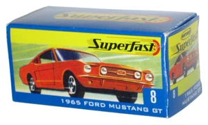 Matchbox Superfast 1965 Ford Mustang GT Orange Power Grab Box Toy Car #8 - Picture 1 of 1