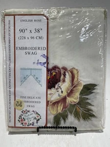 Victoria Classics Embroidered Swag "English Rose" 90” X 38” - Picture 1 of 1