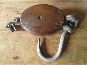 Vintage Rigging Pulley. Reeve block. Vintage pulley block. wooden pulley block. - Picture 1 of 5