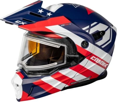 Castle X CX950 V2 General модульный электрический снежный шлем (матовый красный/белый/синий LG) - Изображение 1 из 4