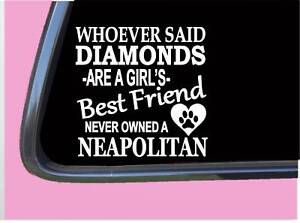 Neapolitan Mastiff Diamonds Tp 473 Sticker 6" Decal rescue dog english french