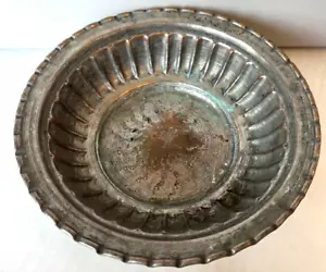 Cuenco de metal de cobre martillado lavado a estaño Egipto vintage - Imagen 1 de 8