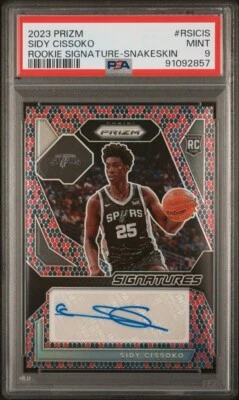 2023 Prizm Sidy Cissoko Rookie Signature Snakeskin Auto RC PSA 9 - Image 1 of 2