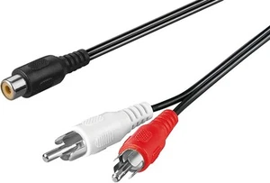 Prise Rca > 2x Rca (Audio à Gauche/à Droite) Goobay - Photo 1/2
