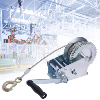 1500kg 10m Profi Handwinde Trailer Seilwinde Mit Drahtseil Für Anhänger LKW PKW - Bild 1 von 4