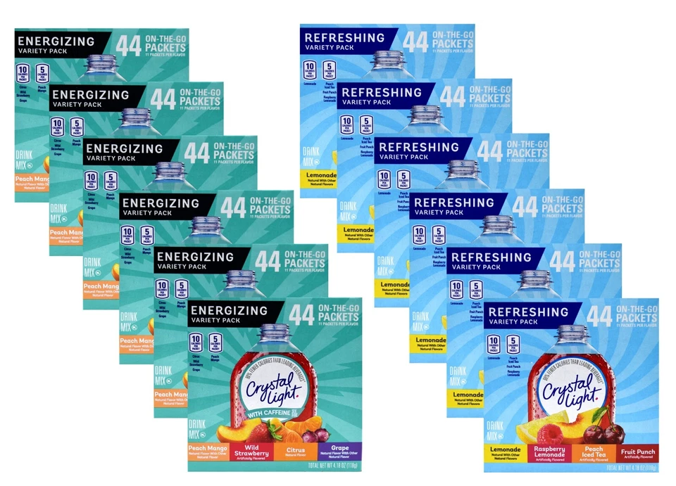 6 44-Packet Boxes Crystal Light Energizing and or Refreshing Variety Pack - Image 1 of 1