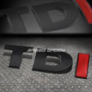 FOR VW TDI GOLF/JETTA METAL BUMPER TRUNK DOOR GRILL EMBLEM DECAL BADGE BLACK RED
