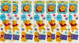 Sandylion Winnie the Pooh Name Stickers - *Letter E* SUPER RARE- RETIRED DESIGNS - Picture 1 of 8