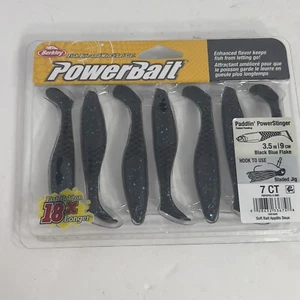Berkley Powerbait Paddlin’ PowerStinger 3.5" Bladed Jig 7 Ct Black Blue Flake - Picture 1 of 3
