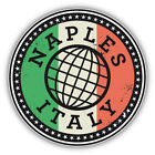 Naples Italy Flag Travel Grunge Stamp Car Bumper Sticker Decal