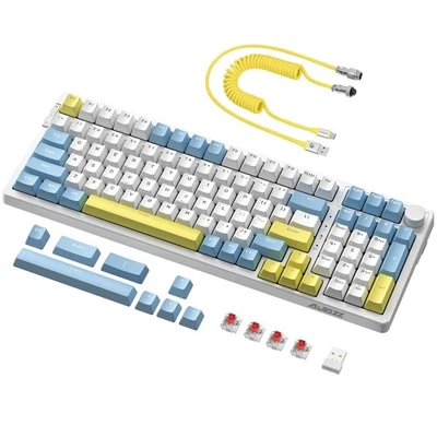 AK992 99Keys Hot Swappable,Bluetooth/2.4G/Wired,Gasket Mount,RGB Backlight,Me... - Image 1 of 4