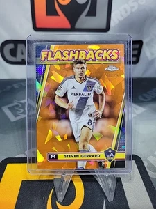 2024 Topps Chrome Sapphire MLS Flashbacks Orange Steven Gerrard  #164  /25 - Picture 1 of 2