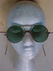 vtg wilson goggles sunglasses steampunk john lennon ozzy style green tinted - Picture 1 of 17