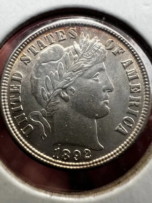 1892 BU Barber Dime PR66CAM Proof Mirror Fields Key Date First Year Make Offer - Image 1 of 2