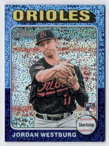 2024 Topps Heritage Jordan Westburg #229 Chrome Blue Sparkle Refractor (RC) - Picture 1 of 2