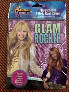 Cubierta de libro elástica vintage Hannah Montana Miley Cyrus Disney Y2K nueva rara - Imagen 1 de 3