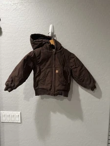 Carhartt Chocolate Brown Toddler Full Zip Jacket Size 4T Bin 2 - Bild 1 von 6