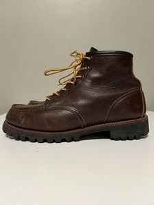 Red Wing 4183 Heritage Roughneck Boots Men’s US 8 D Brown Leather Vibram Moc Toe - Picture 1 of 16
