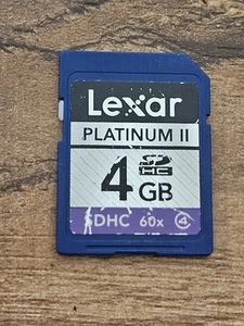 Lexar Platinum 2 4GB SD Genuine Memory Card - Pulled From A NINTENDO WII - Picture 1 of 4